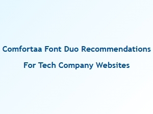 Pairing Comfortaa with Geometric Sans-Serif Fonts